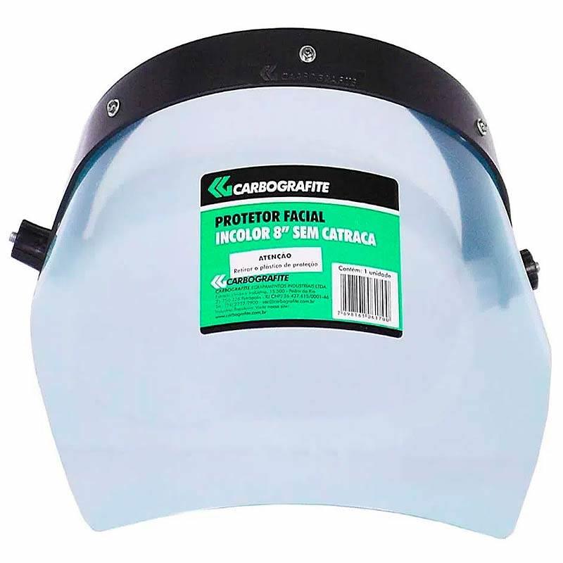 Protetor Facial 8 Pol Incolor Sem Catraca 010251610 CARBOGRAFITE