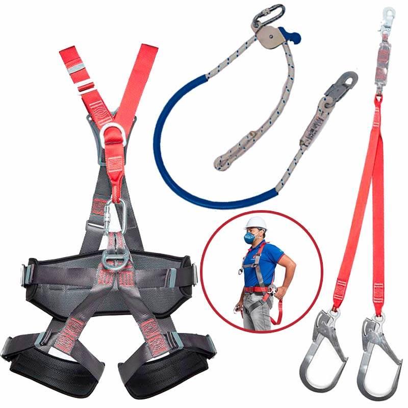 Cinto de Segurança Paraquedista 5 Pontos CP1301 c/ Talabarte em Y + Posicionamento em Corda CAMPER