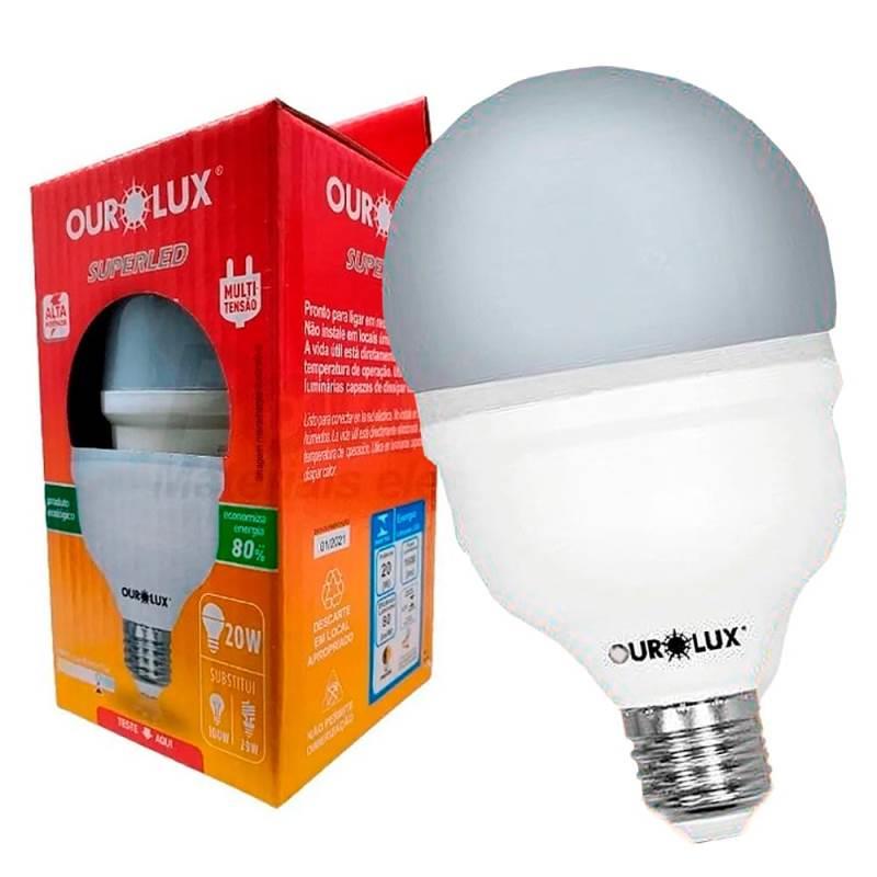 Lâmpada Led 20W Bivolt 6500K Tipo T 20373 OUROLUX