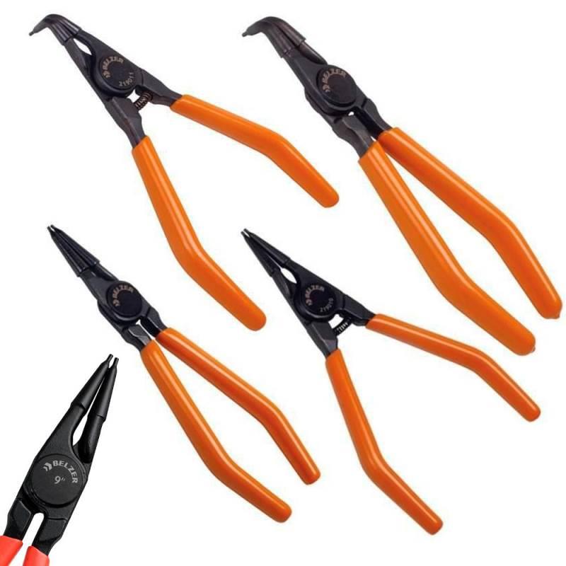 Kit de Alicates para Anéis 9 POL 40-100 MM com 4 Peças BELZER