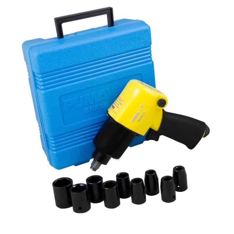 Chave de Impacto Pneumática 1/2 POL AT 2810AK 59KFM c/ Kit 10 Acessórios PUMA