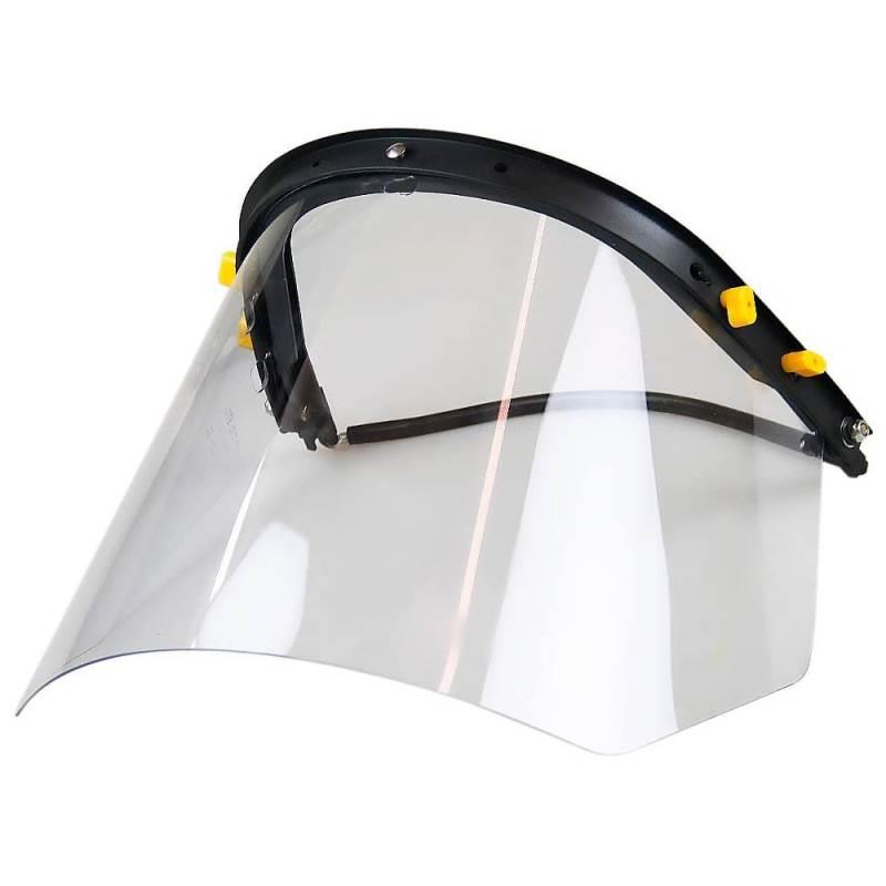 Protetor Facial Incolor Visor em Policarbonato CARBOGRAFITE