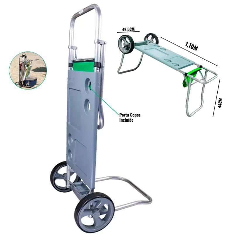Carrinho para Praia Multiuso em Alumínio CAR0649 BOTAFOGO