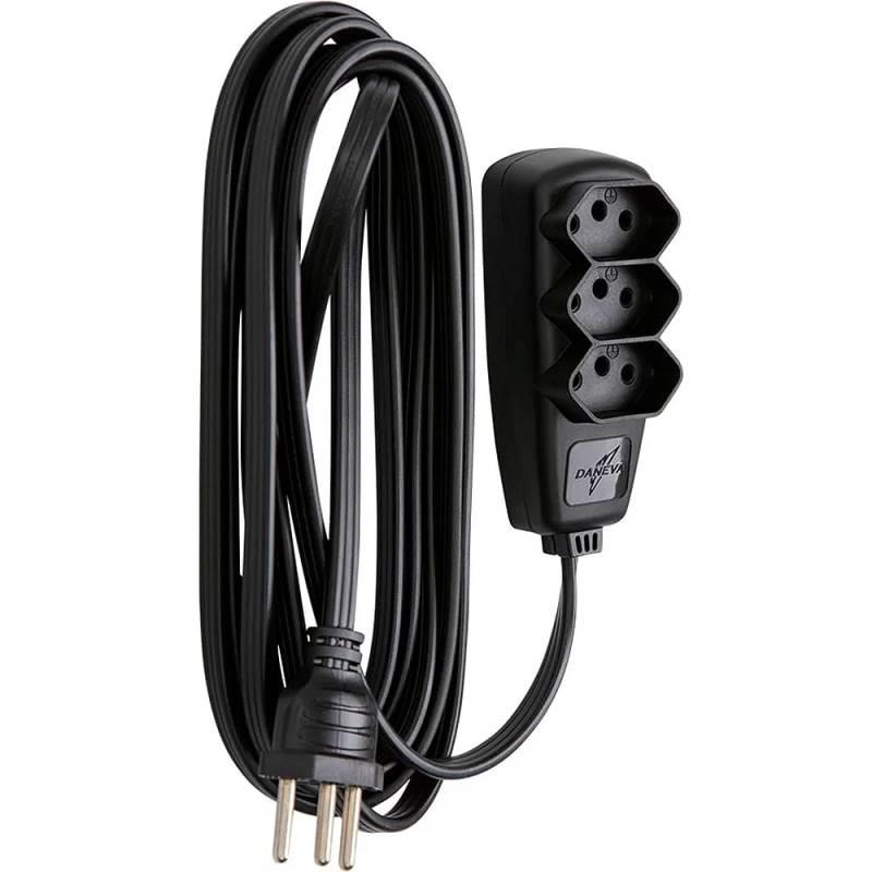 Extensão Elétrica 5M Cabo PP Entrada de 3 Pinos DN787 DANEVA