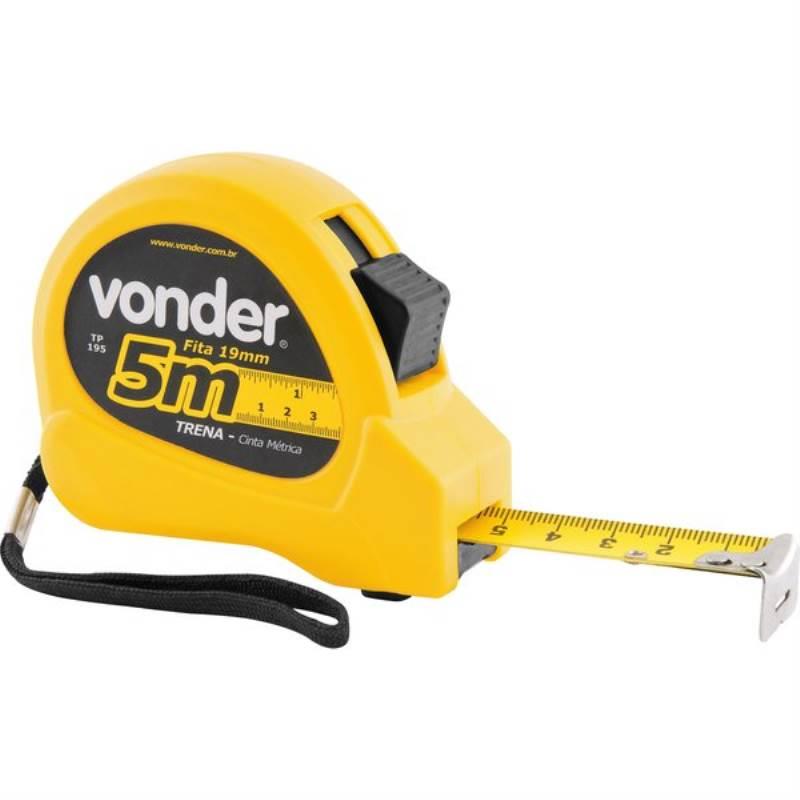 Trena de Aço 5 Metros 19 MM com Trava VONDER