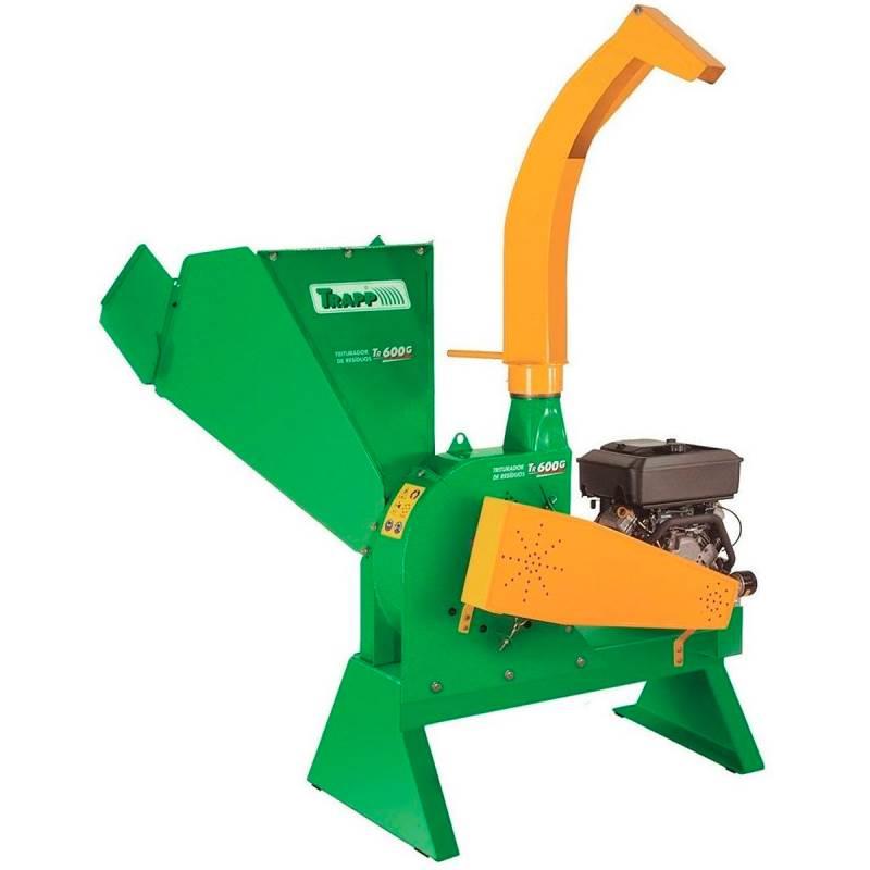 Triturador de Galhos e Resíduos à Gasolina TR 600G com Motor 16 HP com Bica Curta TRAPP