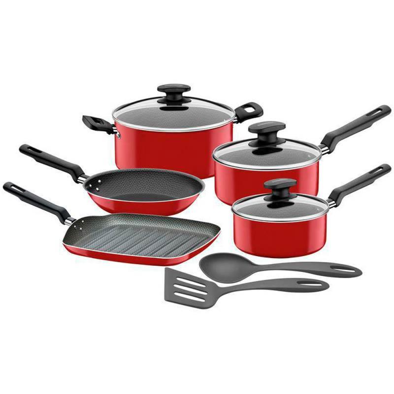 Jogo de Panelas de Alumínio Revestimento Interno Antiaderente Kit 7 Peças Loreto TRAMONTINA