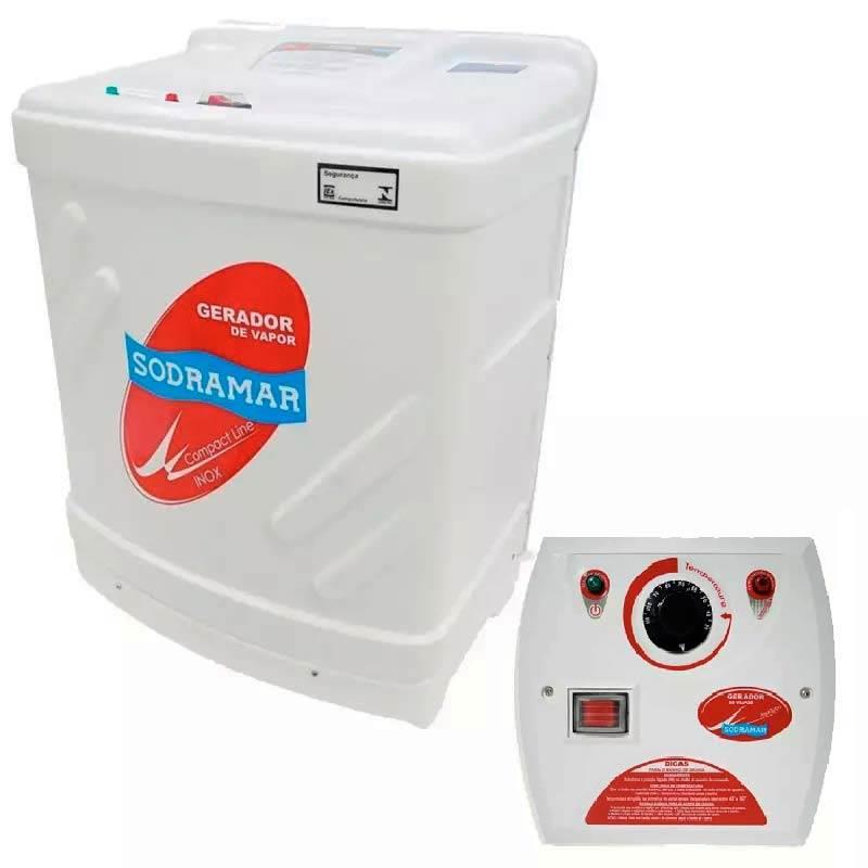 Gerador de Vapor Inox para Sauna 12.0Kw 220V Trifásico c/ Quadro Analógico SODRAMAR
