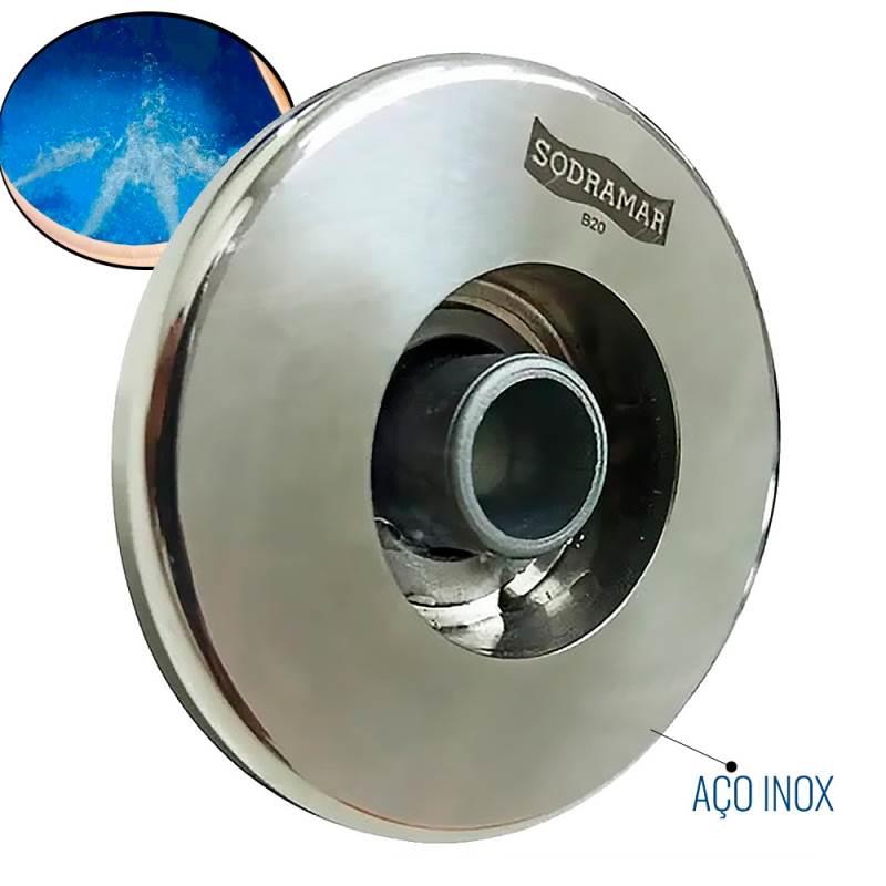 Dispositivo de Hidromassagem Premium Flat em Aço Inox 316 Para Piscinas 023004 SODRAMAR