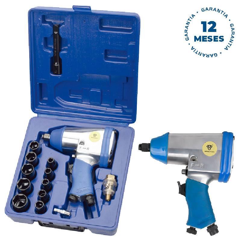 Chave de Impacto Pneumática 1/2 POL 32 KGFM 7000 RPM c/ Kit 17 Peças RP7808 RONGPENG