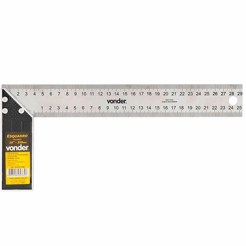 Esquadro de Alumínio 10 POL 254 MM VONDER