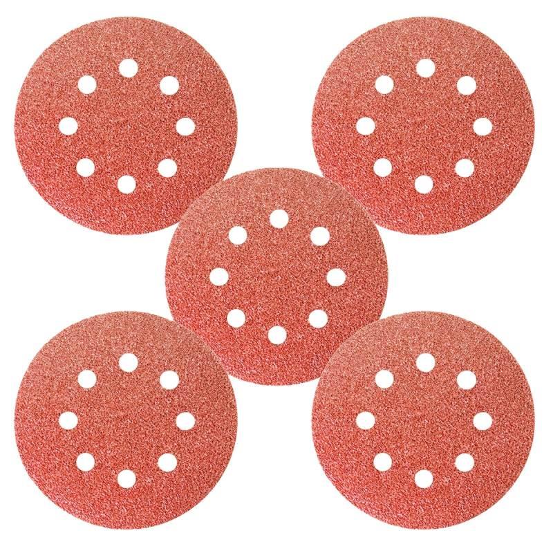 Disco de Lixa com Velcro Perfurado 5 POL 125 MM P36 Kit 5 Peças MTX