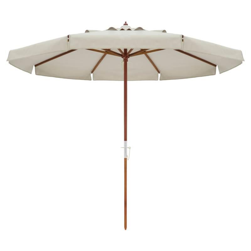 Ombrellone 3 Metros Diâmetro Bagum Bege Armação em Madeira 300806 BEL