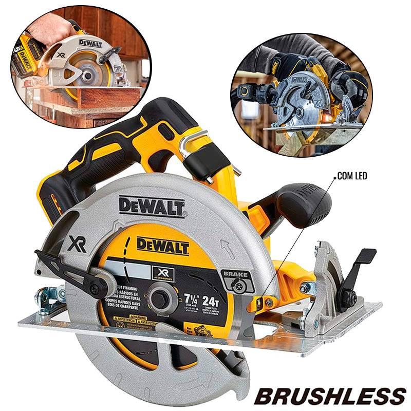 Serra Circular 7.1/4 Pol à Bateria 20V MAX Sem Carregador e Bateria DCS570B DEWALT