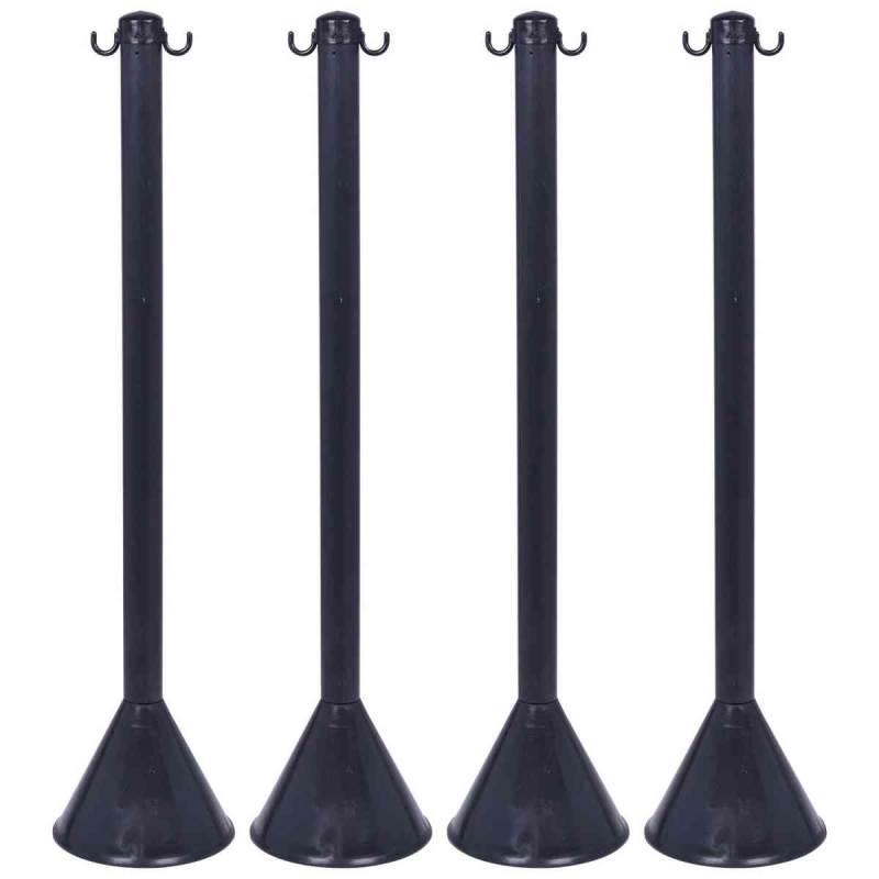 Pedestal Plástico para Corrente 95 CM Preto Kit 4 Unidades WPS1933 PLASTCOR