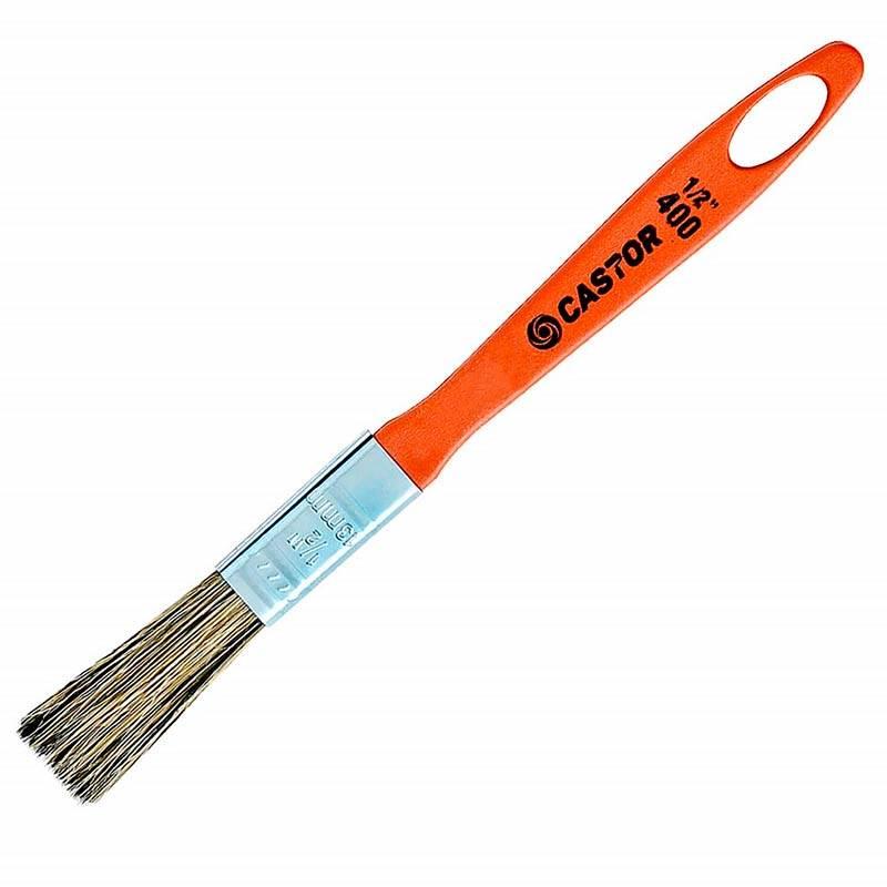 Pincel Trincha 1/2 Pol Laranja Com Cerdas Gris 400 CASTOR