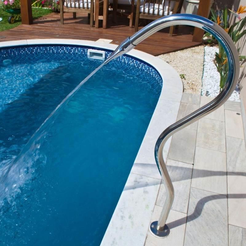 Cascata Tubular em Aço Inox Splash Slim para Piscinas SODRAMAR