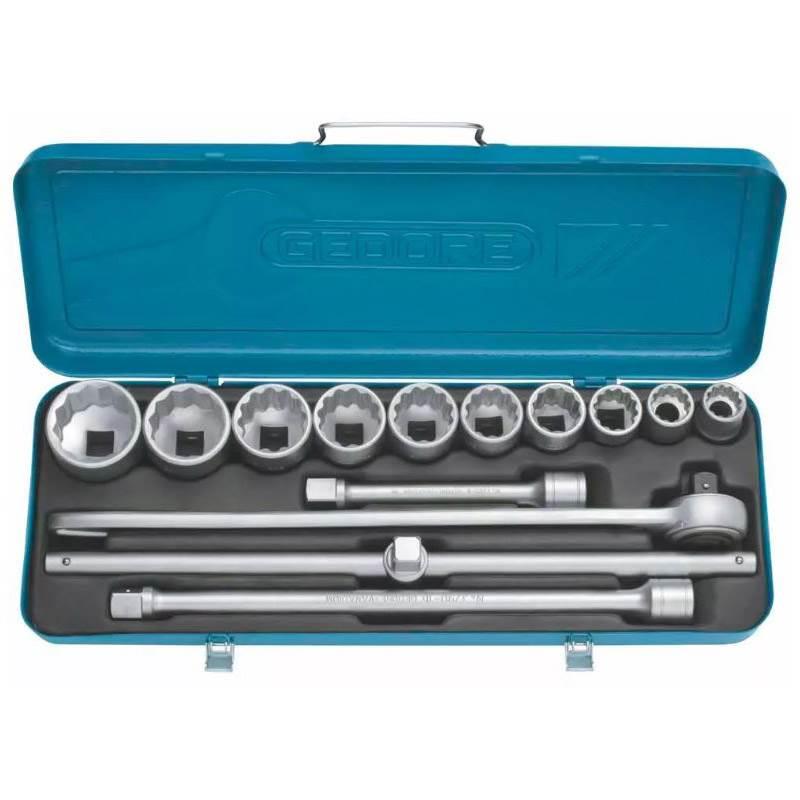 Jogo de Soquete Encaixe 3/4 de 7/8 à 2 POL com 14 Peças GEDORE