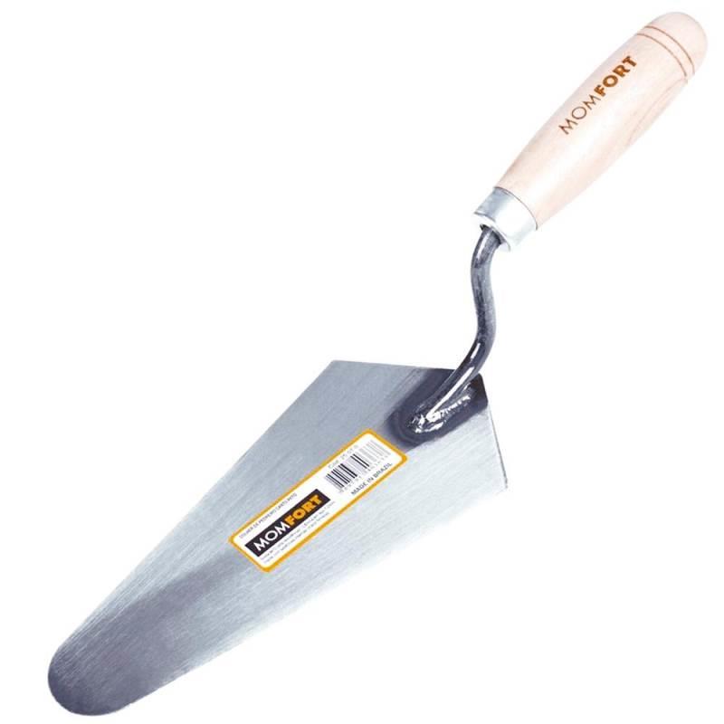 Colher para Pedreiro n°9 Canto Reto Cabo de Madeira 817015 MOMFORT