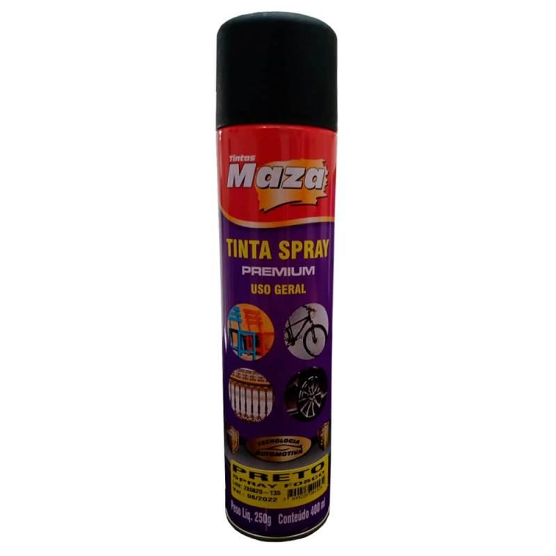 Tinta Spray Preto Fosco 400 ML 250 GR 23851 MAZA