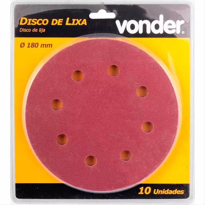 Disco de Lixa para Lixadeira de Teto LPV 750 com 10 Unidades Grão 120 VONDER