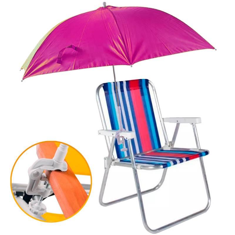 Cadeira de Praia e Piscina Alta em Alumínio c/ Guarda Sol Clamp BEL