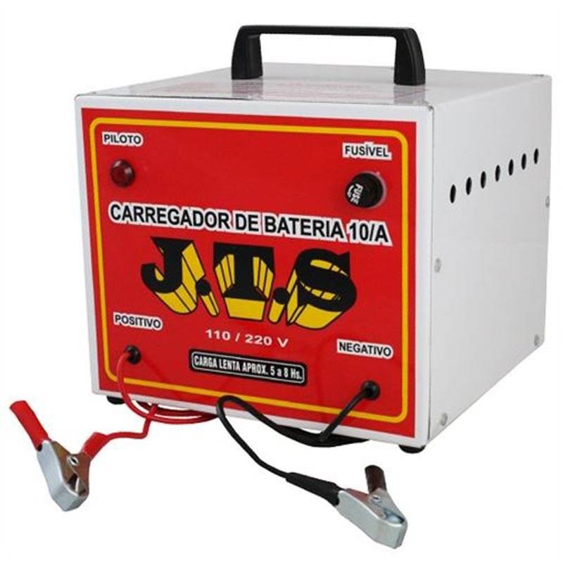 Carregador de Bateria 10 Amperes 12/24V Portátil JTS-025 J.T.S