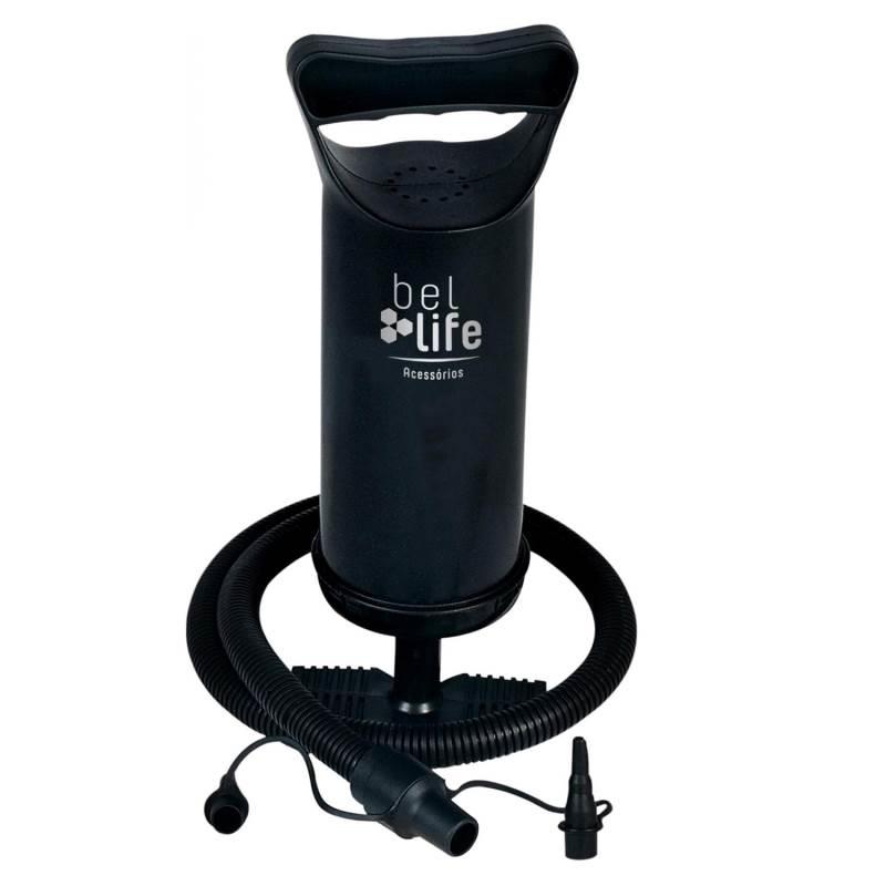 Bomba Manual Double Quick p/ Inflar Colchão de Ar. Bóias. Piscinas BEL