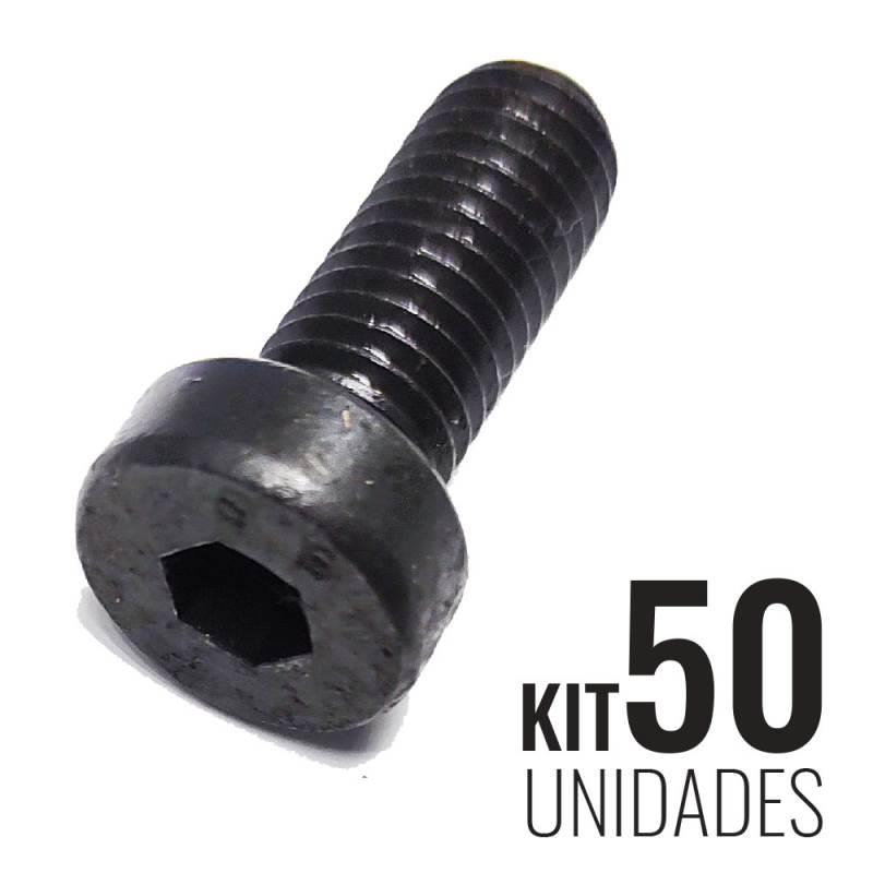Parafuso Allen 8 x 25 MM Cabeça Baixa Sextavado Interno Kit 50 Peças PABB5080251A TELLEP