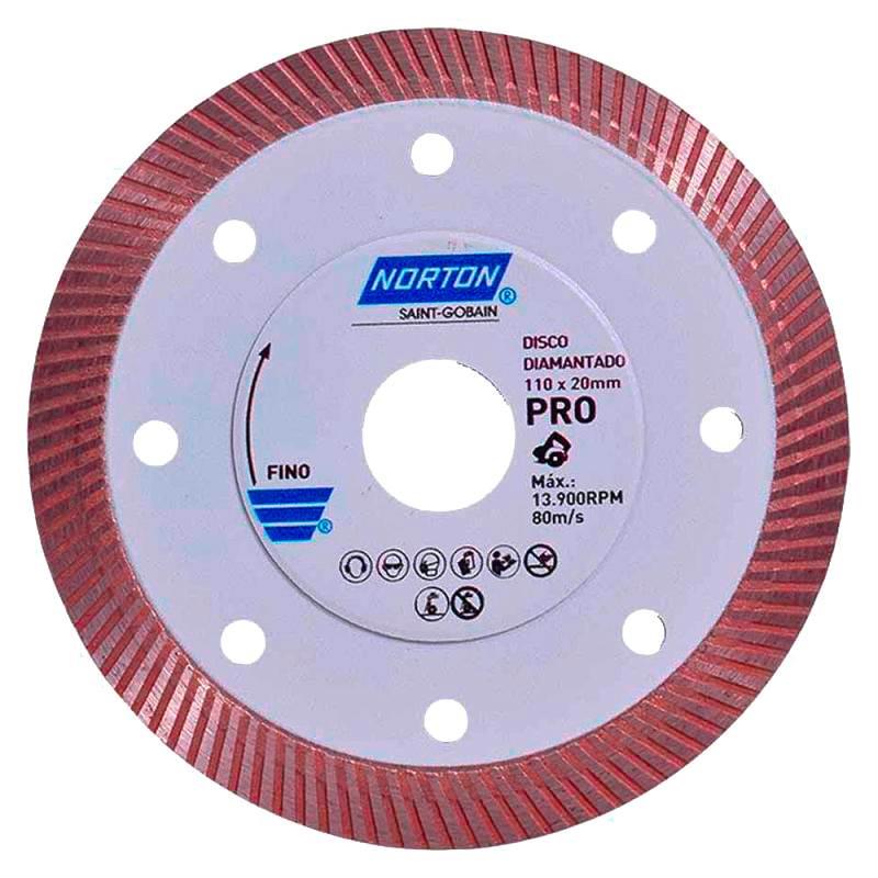 Disco Diamantado 4.3/8 Pol Para Porcelanato Turbo Pro 70184607598 NORTON