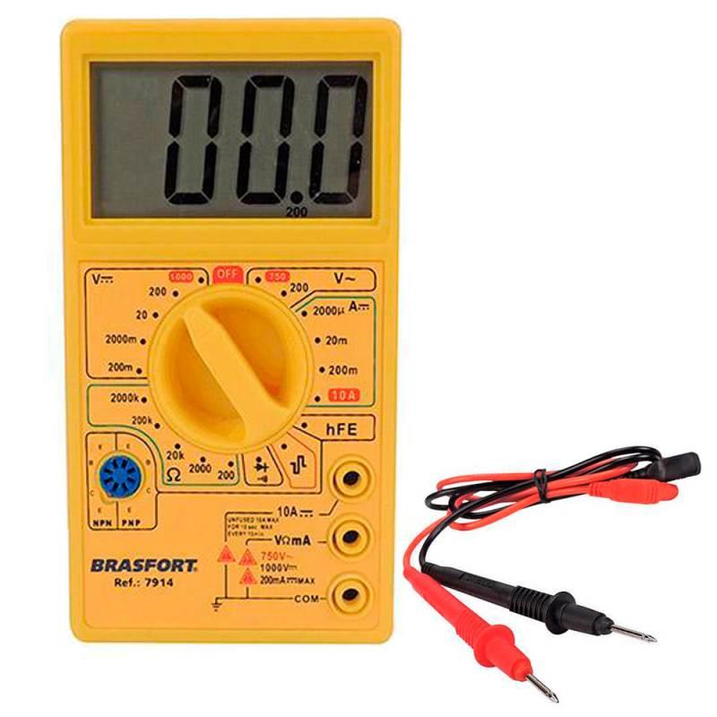 Multímetro Digital Display 2.5 POL BRASFORT