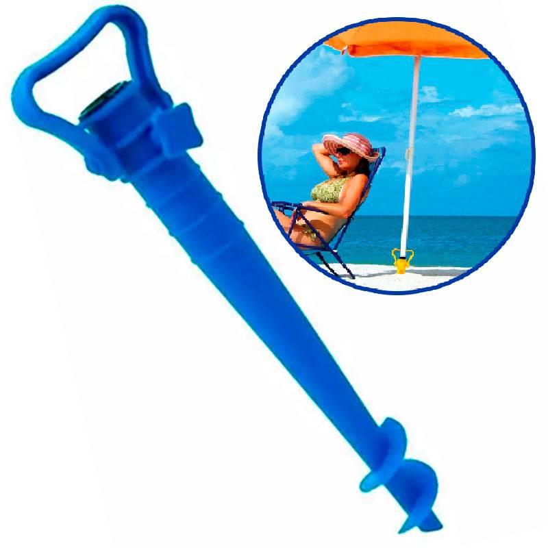 Saca Areia de Rosca c/ Suporte Guarda-Sol Praia e Pesca PORTWAY