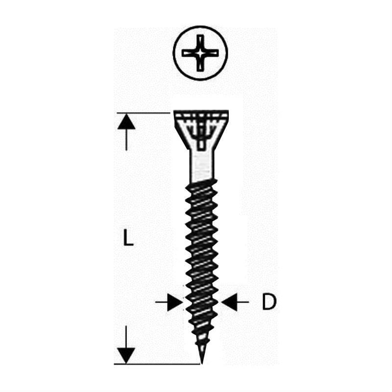 Parafuso Phillips Rosca Grossa p/ Gesso G 3.9 x 30 MM c/ 1.000 Un. p/ Alimentador MA 55