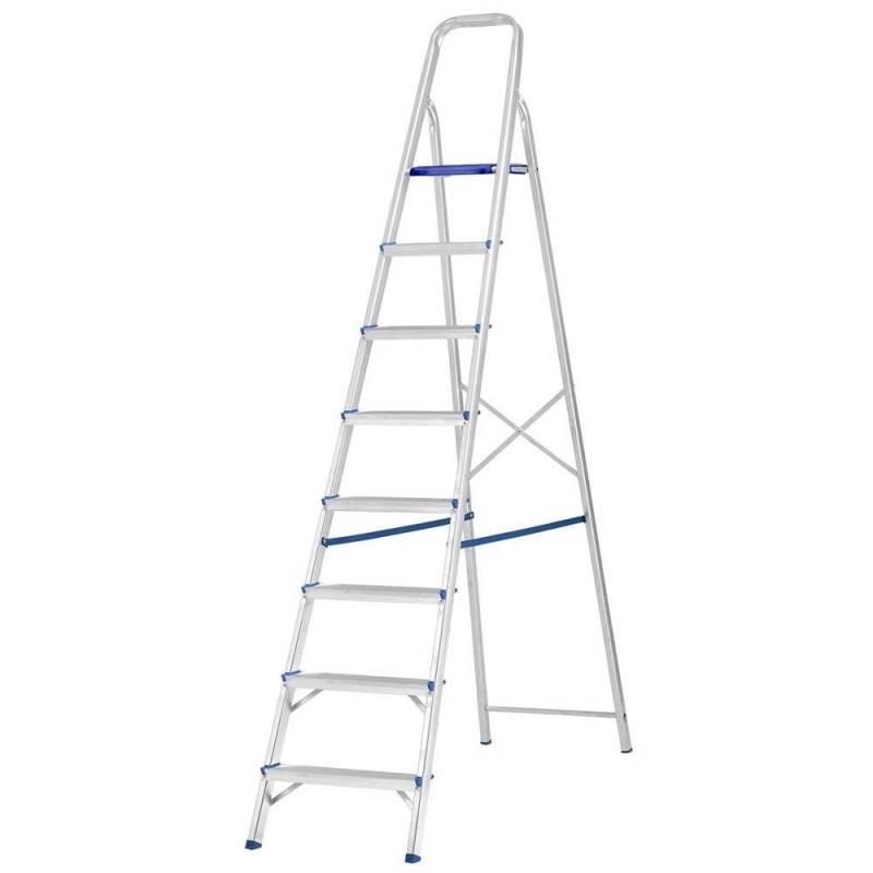 Escada de Alumínio Doméstica 8 Degraus Prima E1208 ALUSTEP