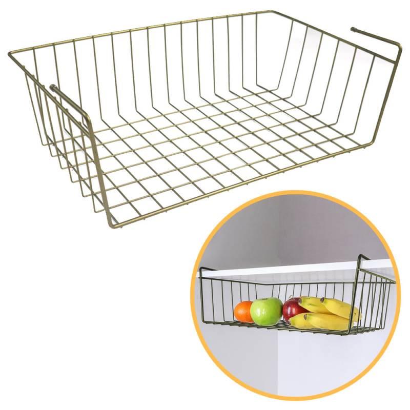 Cesto Organizador Suspenso para Prateleiras Grande Verde Oliva 991144 BEL