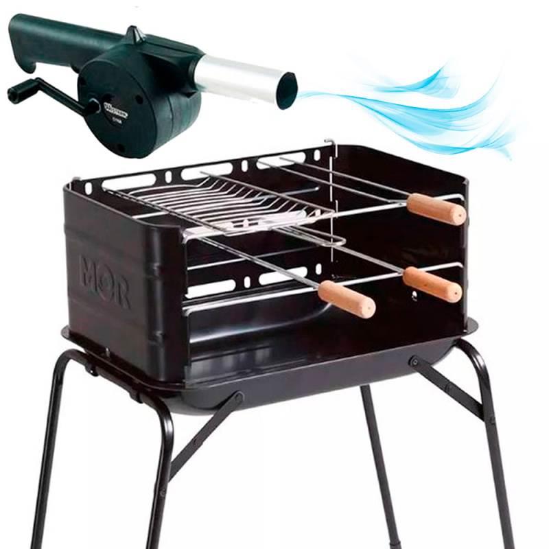 Churrasqueira para Carvão Montana MOR + Soprador Manual WESTERN