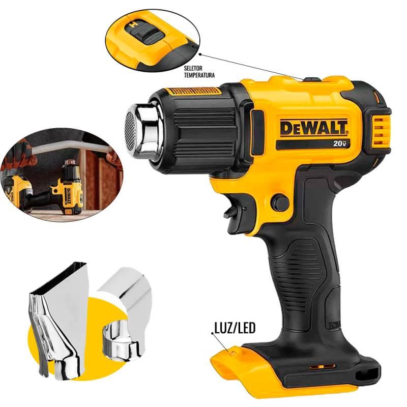 Soprador Térmico à Bateria 20V MAX Sem Carregador e Bateria DEWALT