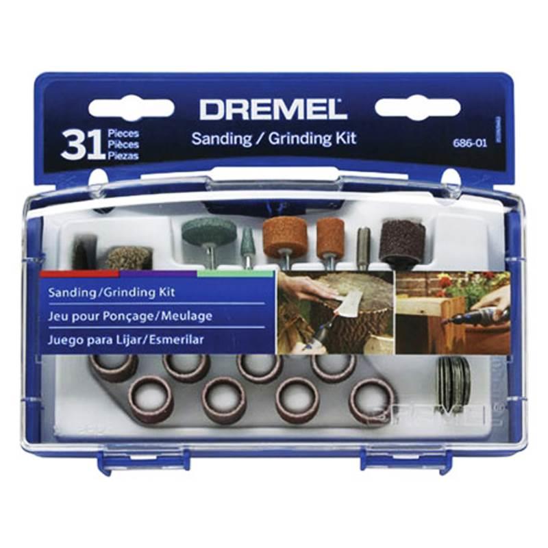 Kit para Mini Retifica 686-01 com 31 Peças p/ Lixar e Gravar DREMEL