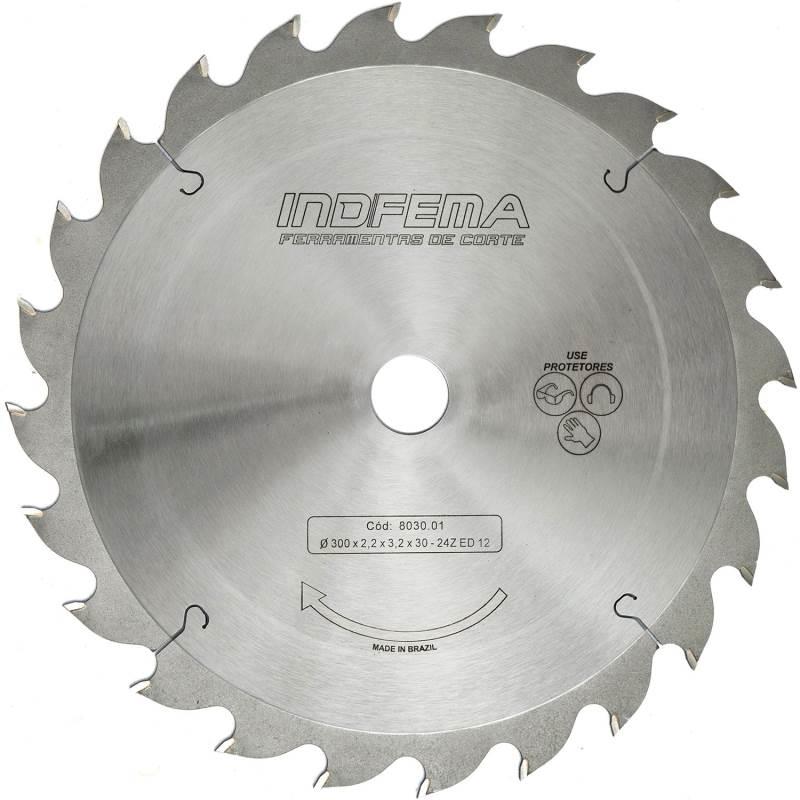 Disco de Serra Circular de Widea HW 12 POL 300 MM 24 Dentes 8030.01 INDFEMA