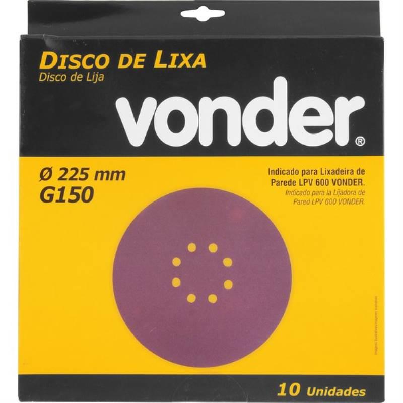 Disco de Lixa para Lixadeira de Teto LPV600 Grão 150 com 10 Unidades VONDER