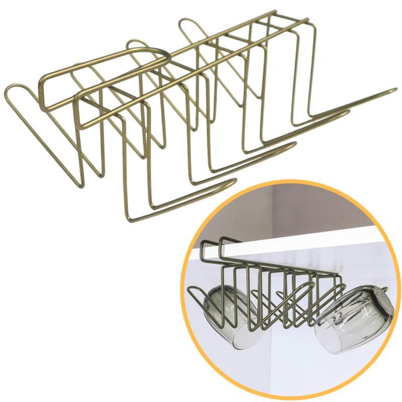 Suporte Organizador Porta Copos Suspenso Viena Verde Oliva até 8 Copos 991244 BEL