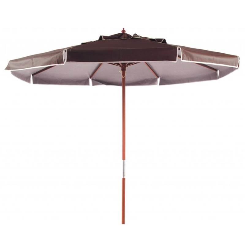 Ombrellone 2.4 Metros Diâmetro Bagum Armação de Madeira 240812 Marrom BEL