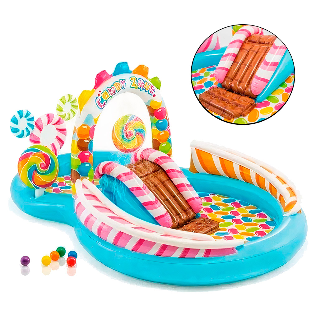 Piscina 206 Litros Playground Inflável Candy Zone 57149 INTEX
