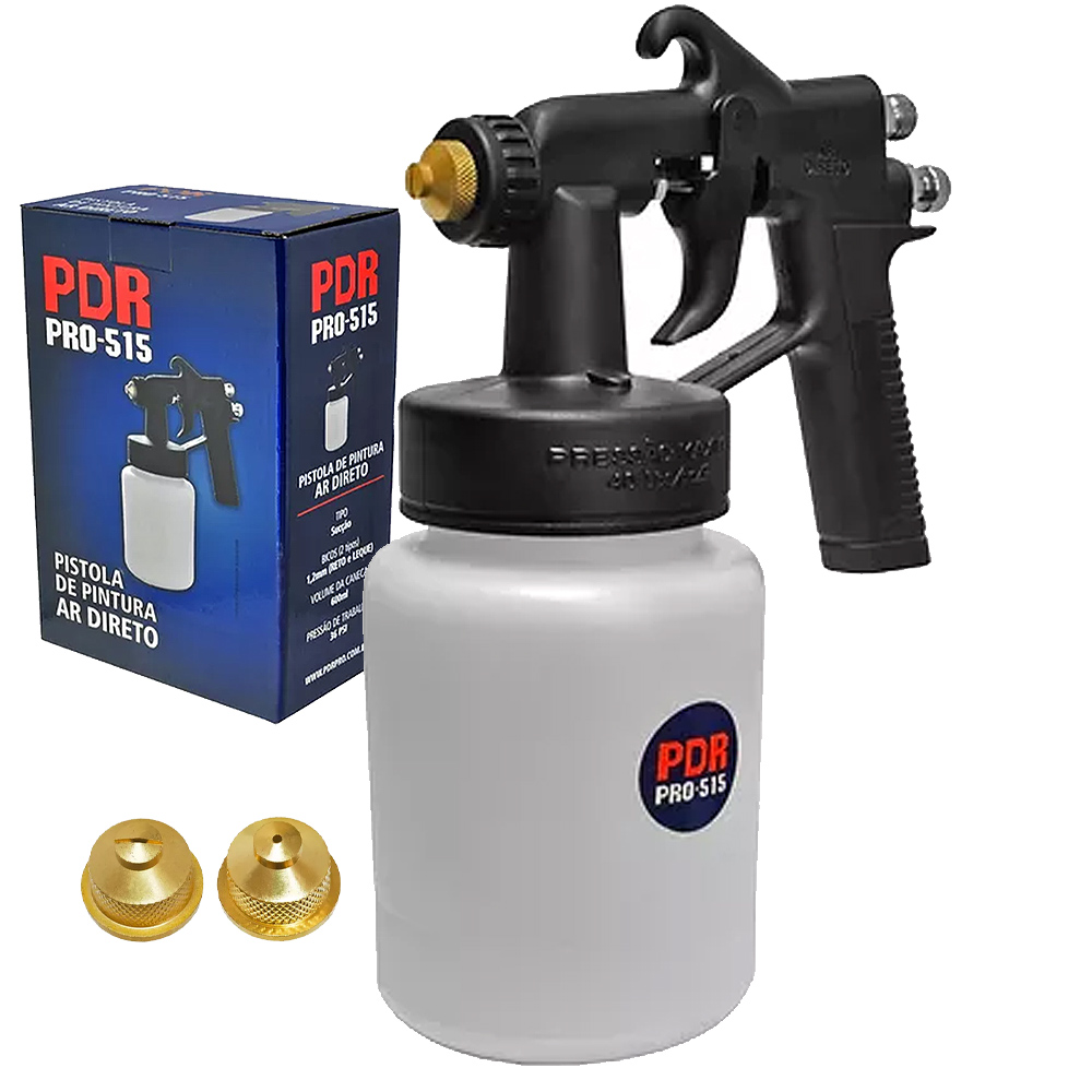 Pistola de Pintura Ar Direto com Copo 600ML PRO-515 PDR By LDR2