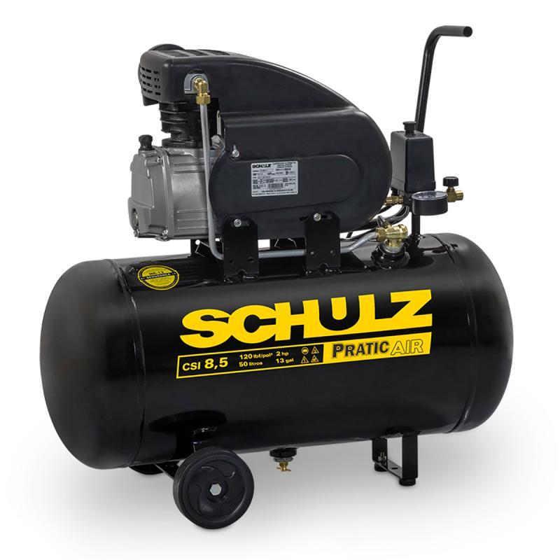 Compressor Motocompressor de Ar 2,0 HP 8,5 Pés 50 Litros CSI 8,5/50 Pratic Air SCHULZ